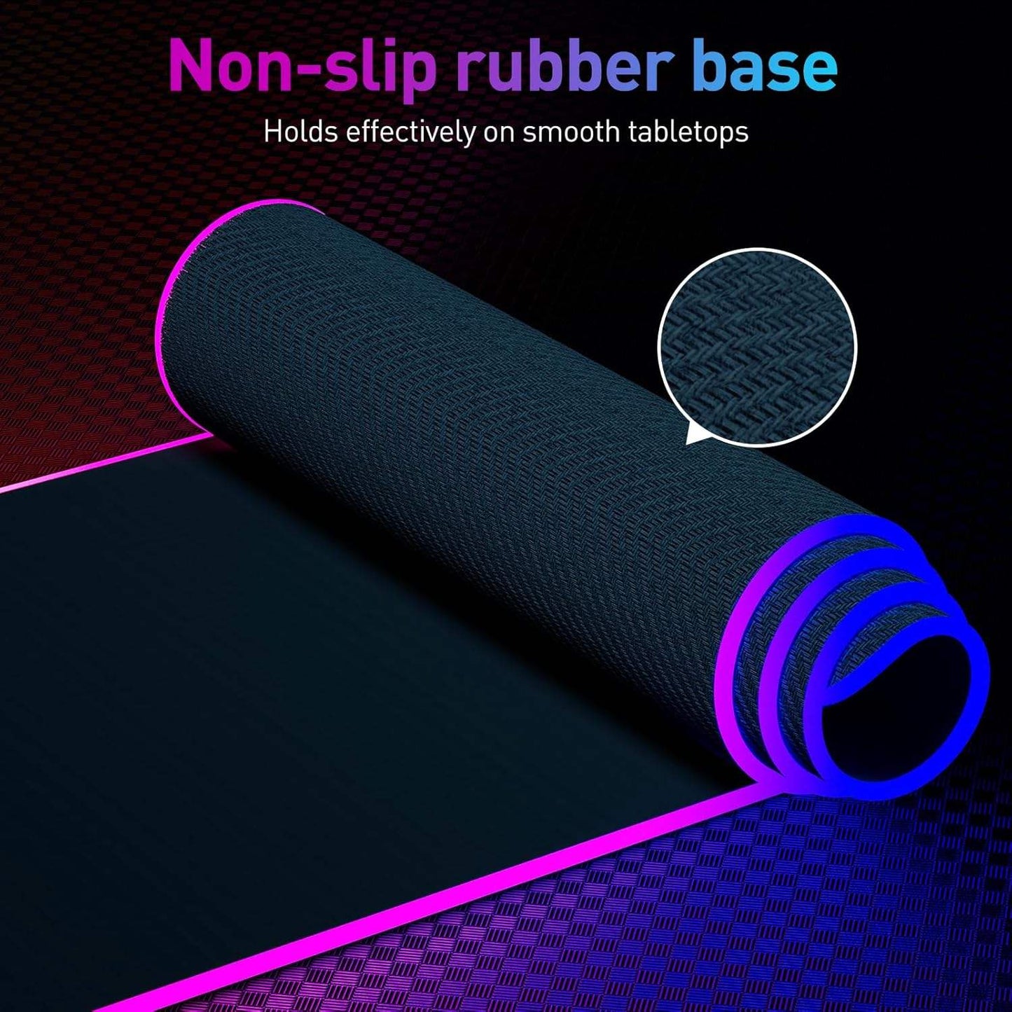 Wireless RGB Gaming Mouse Pad Customized Printing Waterproof Soft Mouse Pad Equipped with LED