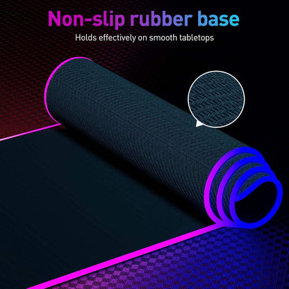 Wireless RGB Gaming Mouse Pad Customized Printing Waterproof Soft Mouse Pad Equipped with LED