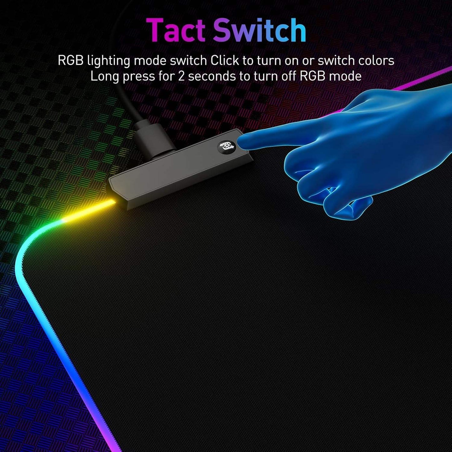 Wireless RGB Gaming Mouse Pad Customized Printing Waterproof Soft Mouse Pad Equipped with LED
